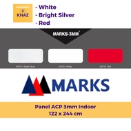 Panel ACP Mark Seven 3 mm Indoor - ACP Putih / Merah / Silver