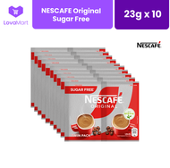 Nescafe Original Sugar Free 3-in-1 Coffee Twin Pack, 23g x 10