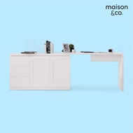 SB Design Square MAISON CO. โต๊ะอเนกประสงค์ รุ่น Solla สีขาว (167.5x40x75 ซม.)