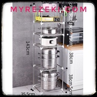 Almari Dapur Kitchen Storage Rack 6 Layer Rak Dapur Rak Periuk 6 tingkat Rak Bertingkat