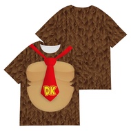 2025 Summer New Style Cartoon Animal Print Boy T-Shirt Short-Sleeved Dongqigang Banana Power Full Op