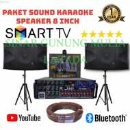 PAKET SOUND SYSTEM KARAOKE SPEAKER AMPLIFIER KARAOKE RUMAH