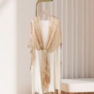Hollow Knitted Shawl Women Summer Thin Style Outer Split Tassel Sunscreen Waistcoat Beach Sexy Shawl