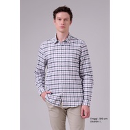 KEMEJA MANZONE - Men's Long Sleeve Oxford Shirt Snap 02 Modern Fit - White