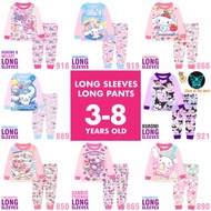 NEW [SG Seller]Super Cute Cuddle Me 3-8yrs Pyjamas! KittyMelody/Kuromi/Sanrio/Cinnamaroll/PomPom/Melody/TwinStar