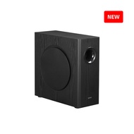 Edifier T5s ซับวูฟเฟอร์ขับเคลื่อน  กำลังขับรวม 70W RMS วูฟเฟอร์ระยะไกล 8 นิ้ว ความถี่ต่ำถึง 35Hz การ