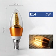 3pcs 7W LED Light 40W Halogen Bulb Replacement E14 Candelabra Base LED Bulbsfor Kitchen Warm White C