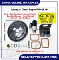 R180 GEAR FLYWHEEL STARTER / GIGI STARTER RODA GILA UNTUK MESIN DIESEL 1 CYLINDER