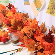 MXBEAUTY1 Red Autumn Maple Leaves, Creative 1.7m Artificial Maple Garland, Autumn Leaf Garland Reali