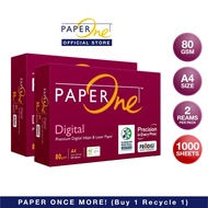 PaperOne™ Digital Premium Quality 85gsm / 80gsm Carbon Neutral Copy Paper A4 [2 Reams]
