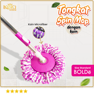 Tongkat mop / Handle Spin Mop Ungu + Refil mop / Handle Set 360 Gagang Pel Super Spin Mop Modern