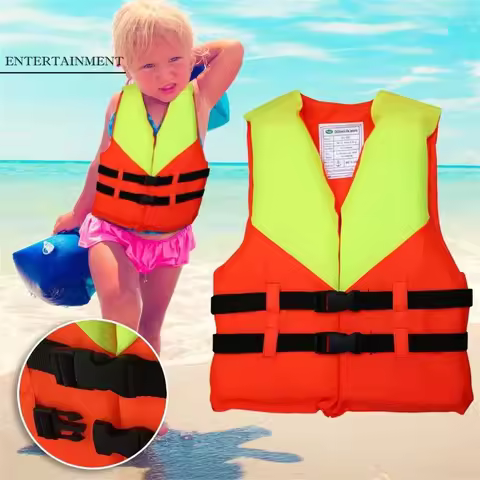 Large Buoyancy Child Buoyancy Vest with Whistle Portable Life Vest Jacket Adjustable Straps Baby Swi