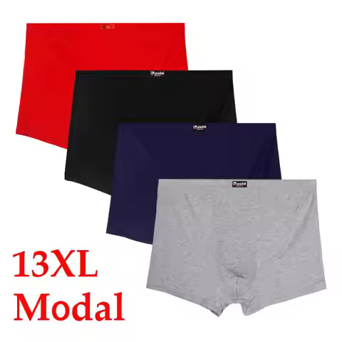 4Pcs/lot 13XL Modal Oversize Men Boxer Boxer Homme Boxer Shorts Mens Panties Men Underwer Panties Ma