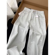 461 HYK SHOP🇲🇾 Korean Style Loose Fit Jeans Women Casual Wide Leg Denim Pants Celana Jeans Perempuan