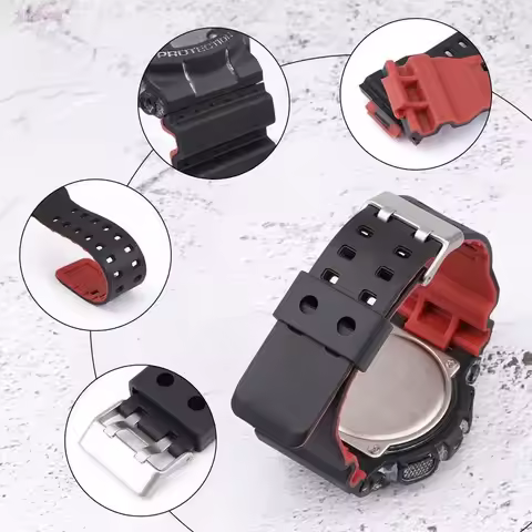 Strap For Casio G-Shock Watch GLS-100/GLS-8900 GA-100/110/120/150/200/300/400/700 GD-100/110/120 G-8