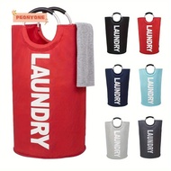 PEONYTWO Extra-Large Laundry Basket, Padded Handle Vertical Waterproof Laundry Basket, Multi-Purpose