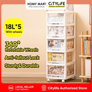 Citylife 18*5 Tier Big Capacity Drawer Cabinet Organizer with Wheels Storage Cabinet(G-5022)