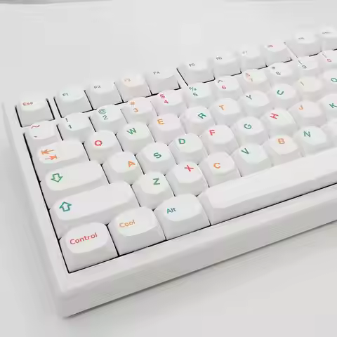 K120 White Keycaps MOA Profile XDA Ball Caps PBT Sublimation Keyboard Keycaps Compatible VGN RK CIY