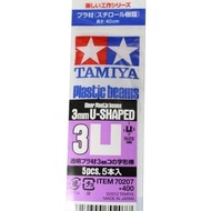 70207 Tamiya Plastic Beams 3 mm - U Shaped Clear (5 Beams)