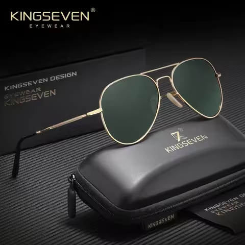 KINGSEVEN Men Polarized Sunglasses UV400 Aviation Stylish Classic Male Vintage Driving Sun Glasses H