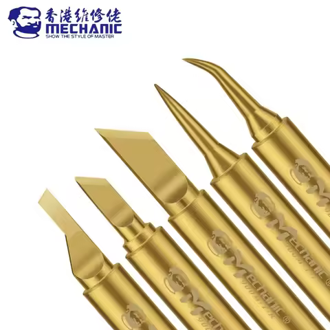 MECHANIC 900M-T Series Pure Copper Soldering Iron Tips High Hardness Welding Tips for BGA PCB Repair