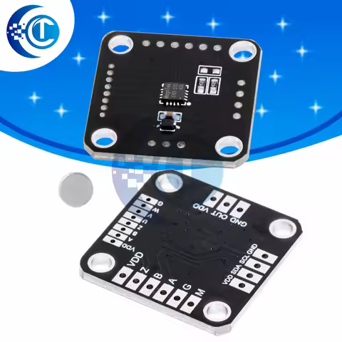 MT6701QT Magnetic Encoder Magnetic Induction Angle Measurement Sensor Module 4 Communication Interfa