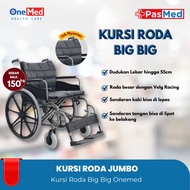 READY STOCK KURSI RODA JUMBO merk ONEMED kursi roda big size 150 kg