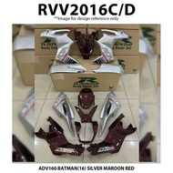 Cover Set Rapido Honda ADV160 ADV 160 BATMAN (16) Red Motor Body Set Accessories Spare Parts ADV Mer