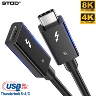 STOD Thunderbolt 5 Loại C Cáp nối USB C đực sang cái Extender Thunderbolt 4 3 mở rộng Dây sạc nhanh 