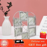 Moonbase Metal Rotating Picture Frame  Ferris Wheel Photo 6 Frames 5x3.5in Desk Table Top Vintage Di