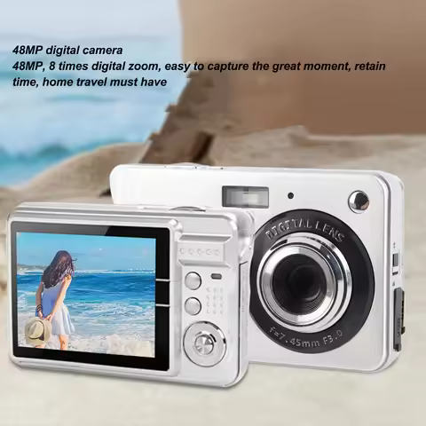 Digital Camera 8x Digital Zoom Compact Camera 2.7 Inch Screen Automatic Light Sensitization with Wri