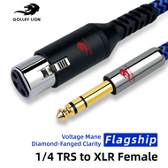 GOLLEY LION XLR to 1/4 Inch (6.35mm) TRS Cable Balanced XLR Female to 1/4 Adapter Quarter Inch to Mi