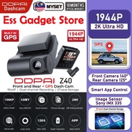 DDPAI Z40 1944P 3K GPS Ultra HD Dash Cam Front + Rear Cam IPS Monitor Built-in GPS Version Car Dashc
