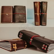 Leather Journal Cover A6 & Handmade TrifoldA7 – Custom Genuine Leather Journal