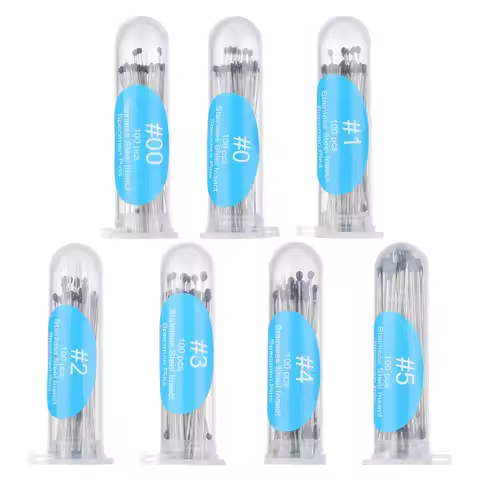 100Pcs Stainless Steel Specimen Needle Insect Pins With Plastic Box For School Lab Education Entomol