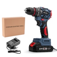 21V 2 in 1 Lithium Drill Electric Screwdriver 40N.M Torque Practical Screw Driver Brushless Motor Re