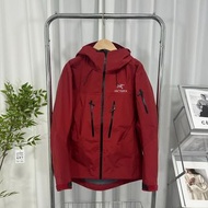 Arcteryx 始祖鳥 Alpha 系列Sv 第7代 GORE-TEXPro 刺繡Logo 圖案休閒運動連帽拉鍊硬殼衝鋒衣
