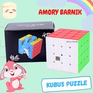 Rubik's Puzzle Cube 4x4 Moyu Meilong 4M Stickerless Red Magnetic