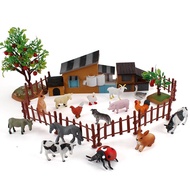 [xdnblun] 21Pcs Farm Animals Set Includes Fences Animals Realistic Detailed Texture 21Pcs Farm Figur