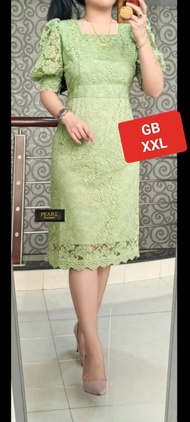 SHOOPY DRES SEMI BRUKAT/BAJU PESTA WANITA KEKINIAN/TUNIK RENDA VIRAL TANGAN BALON MUTIARA