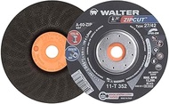 Walter 11T352 5x3/64x5/8-11 Spin-On ZIPCUT Cut-Off Wheels for Angle Grinder Type 27S A60 Grit, 25 Pa