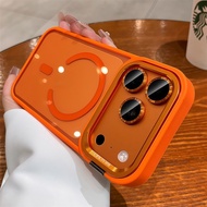 Metal lens holder magnetic phone case for iPhone 17 pro max 12 13 14 15 16 Pro Max Lens Camera Prote