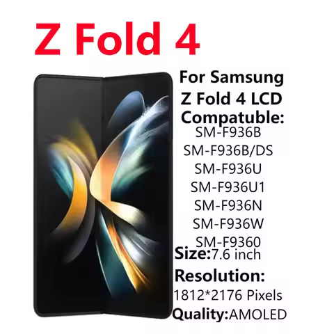 original For Samsung z fold 4 inner screen With Frame For z Fold 4 5G F936 F9360 F936B F936U Display