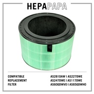 LG AS60GDWV0 AS65GDWH0 AS281DAW AS227DWE AS247DWE AS117DWE Compatible Replacement Filter [HEPAPAPA]