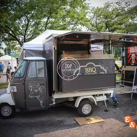Street Food Truck Cart Trailer Van 3 Three Wheels Mobile Vending Cart Electric 3 Wheels Coffee Bar F