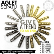 (AGLET BASIC) Multi Size Aglet Basic Metal Iron Super Cool For Shoelaces Jackets Sweaters Hoodies Pa