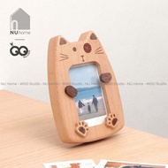 Cat-shaped mini desktop photo frame - Nora | NU Home x WOO Studio | Beautiful mini intax photo frame