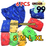 WHOLESALE 6 PCS Boys' Underwear 1-8 Years Old Football Club Character WHOLESALE99