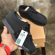 (FREE GIFTS 🎁) CLARKS WALLABEES 10 [READY STOCK] Genuine Black Suede Leather  S1010001 KASUT KULIT L