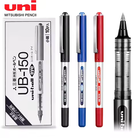 10pcs Japan UNI 0.5mm Gel Pen Set UB-150 Large Capacity Straight Liquid Ballpoint Pen School Station